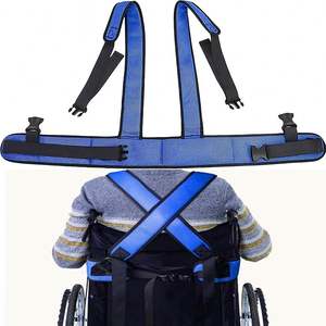 Harnais de fauteuil roulant pour adultes âgés ceinture de sécurité réglable gilet de soutien du torse ceinture de sécurité pour fauteuil roulant sangles de retenue - Product Image 1
