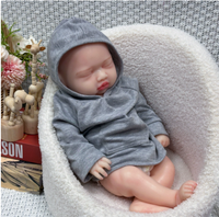 Poupée Reborn réaliste en silicone solide de 3,5 kg et 18 pouces - Corps entier en silicone souple et extensible, jouet bébé nouveau-né flexible et réaliste