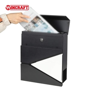 Boîte <span class=keywords><strong>aux</strong></span> <span class=keywords><strong>lettres</strong></span> moderne pour <span class=keywords><strong>porte</strong></span> d'entrée, cour arrière, maison, bureau, boîte <span class=keywords><strong>aux</strong></span> <span class=keywords><strong>lettres</strong></span> murale en métal - Product Image 4