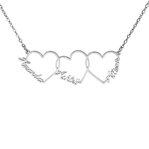 Collier Cœur Yixi en Acier Inoxydable Or Rose, Pendentif Personnalisé avec Nom pour Femme, Idéal pour Meilleures Amies, Port Quotidien, Style Élégant pour le Quotidien - Product Image 5