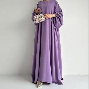Turkish Latest Design Custom Dubai Luxury Modest Abaya Dress Muslim Women Kimonos Long Sleeve Nida Closed Abaya