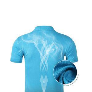 Polo promotionnel en polyester unisexe avec logo personnalisé, t-shirt publicitaire pour entreprise - Product Image 2