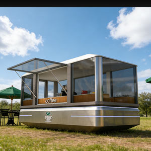 Kiosque mobile multifonctionnel, bar à café, boutique préfabriquée en conteneur, café en capsule, maisons pour les zones touristiques et les centres commerciaux - Product Image 6