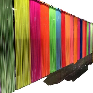 Cortina de Flecos Metálicos de 100*200 cm, Cortinas Brillantes de Neón para Fiestas, Decoración Metálica Macaron para Bodas, Despedidas de Soltera, Cumpleaños - Product Image 1