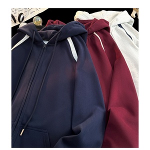Premium Winter <b>Thick</b> Zipper Hoodies Custom Black Cotton Polyester <b>Fleece</b> Men's <b>Jackets</b> Bulk Wholesale Sustainable Breathable - Product Image 4