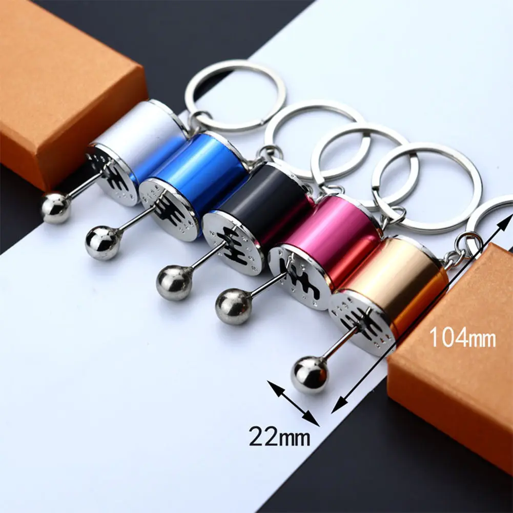 3d 금속 열쇠 고리, 6 개 속도 수동 교대 장치 지팡이 작풍 Keychain/