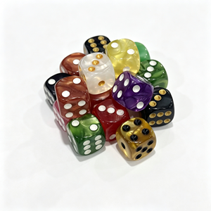Vente en gros <span class=keywords><strong>de</strong></span> dés en acrylique personnalisés, transparents, jaunes, colorés, assortis, mini dés <span class=keywords><strong>de</strong></span> casino <span class=keywords><strong>de</strong></span> précision pour Mahjong, RPG, D20, D6, D&D - Product Image 1