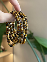 Bracelet en cristal naturel Sinyore - Œil de tigre jaune
