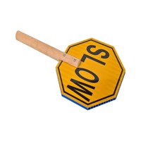Panneau de signalisation routière réfléchissant double face à main pour la sécurité des piétons, contrôle du trafic, signalisation d'arrêt de circulation