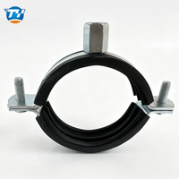 Collier de serrage pour tuyau UTT61 avec revêtement en caoutchouc, support anti-vibration pour tuyaux de chauffage et d'eau potable