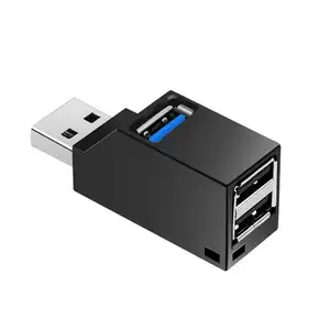 Высокоскоростной USB 3,0/2,0 адаптер удлинитель Mini 3 порта концентратор сплиттер коробка для ПК ноутбука мобильного телефона