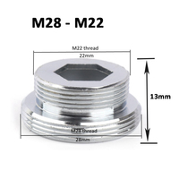 Vente en gros de raccords de joint d'eau barboteur en laiton 16-28mm adaptateur de robinet à filetage mâle pour cuisine salle de bain robinet à filetage mâle 22mm