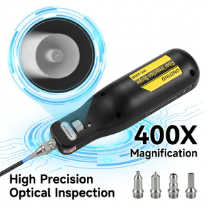 Onefind WF400B 400X 200X จอ LCD 5 นิ้ว 32GB 3500mAh 8 ชั่วโมง SC LC FTTx เครื่องตรวจสอบปลายเส้นใยแบบพกพา - Product Image 1