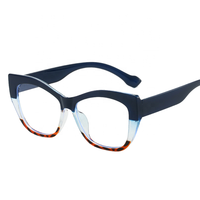 Kacamata Anti-Blue Light Bingkai Cat Eye Tanpa Resep, Fashionable, Multi-Warna, Kacamata Live