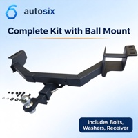 AUTOSIX Crochet de remorquage arrière pour Toyota Fortuner 2016+ Acier robuste 6 trous de fixation Électroplaqué Revêtement en poudre 50 lb