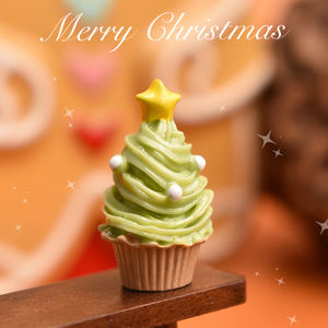 Adorno de Resina en Miniatura de Árbol de Navidad y Pastel para Manualidades DIY, Mini Comida de Juguete, Adornos de Resina - Product Image 5