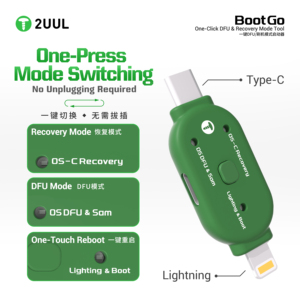 Outil de réparation 2UUL GT01 BootGo Type-C Lighting Dual Port DFU, outil de récupération et de flashage à un seul bouton pour <span class=keywords><strong>iPhone</strong></span> Samsung - Product Image 1