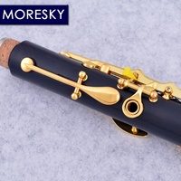 MORESKY BB Tone Clarinet 17 Keys Copper-NicKel Gold-plated Ebony Wood Customizable Made in China M62 (OEM)