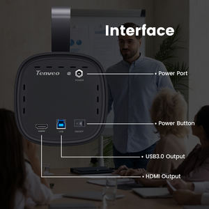 Tenveo 4K 60fps HDMI PTZ Live-Streaming-Kamera mit 4/3-Zoll-Sensor, 3-fachem optischem Zoom + 16-fachem Digitalzoom mit 93 °   FOV 7x24 Stunden Betrieb - Product Image 3