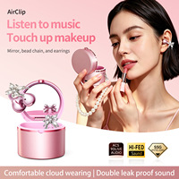 Meilleures ventes M197 Écouteurs sans fil à clipser Or rose, Casque audio à oreille ouverte avec affichage LED de la puissance, Emballage personnalisé