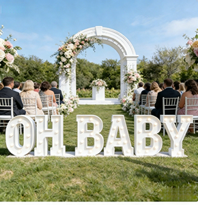 ตัวอักษรไฟ LED ขนาดใหญ่สำหรับงานแต่งงาน ป้ายไฟ LED ตัวอักษรและตัวเลข โอ้ เบบี้ แต่งงานกับฉัน รัก ตัวอักษรไฟ LED สำหรับงานปาร์ตี้แต่งงาน - Product Image 2