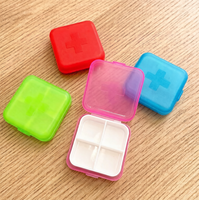 Caja Organizadora de Pastillas Pequeña al por Mayor - Estuche Portátil de Plástico para Joyas, Caja de Viaje de Doble Uso para Pastillas y Pequeños Accesorios
