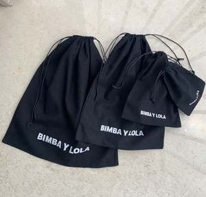 High Quality Custom Logo Canvas Cotton <b>Drawstring</b> <b>Bag</b> Black Reusable Gift Dust <b>Bag</b> Packaging Cloth - Product Image 2