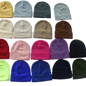 Wholesale High Quality Cheap Winter Custom Logo Plain Beanies Knit Beanie Hat