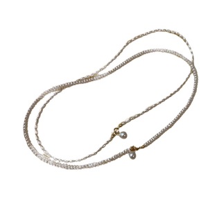 Collar de Perlas Naturales de Mijo de Dos Hilos Wenchi, Chapado en Oro de 14K, Cadena para Clavícula, Estilo Moderno y Lujoso para Mujer, Modelo 17556 - Product Image 5