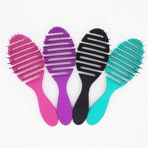 plastic handle oval vent hair brush black vented paddle brush for wet or dry hair