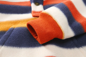 Chaquetas de Invierno a Rayas para Niños, sin Cierre, con Bolsillo Tipo Canguro, Moda China - Product Image 3