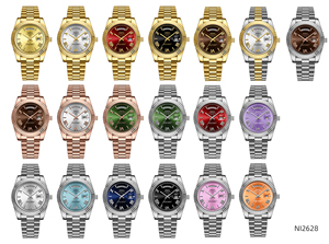 Nibosi 2628 Thép Không Gỉ Bạc Đa Chức Năng Thời Gian Màu Xanh Lá Cây Quay Số 40Mm Người Đàn Ông Của Đồng Hồ Sang Trọng Thương Hiệu Thạch Anh Đồng Hồ Cho Nam Giới - Product Image 6