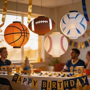 LILIS Lanternes en papier à thème sportif professionnel |   Décorations en gros <span class=keywords><strong>pour</strong></span> salles de classe et fêtes <span class=keywords><strong>pour</strong></span> <span class=keywords><strong>la</strong></span> <span class=keywords><strong>rentrée</strong></span> <span class=keywords><strong>scolaire</strong></span> 2026 (Adulte) - Product Image 3