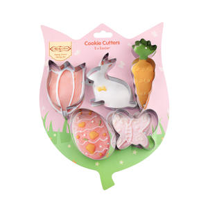 Strumenti speciali di cottura per <span class=keywords><strong>biscotti</strong></span> in acciaio inossidabile di <span class=keywords><strong>pasqua</strong></span> in 6 pezzi per il taglio e la stampa precisi dei <span class=keywords><strong>biscotti</strong></span> - Product Image 5