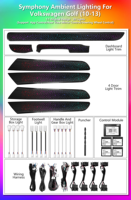 Cardoo para Volkswagen Golf Mk6 2008-2013, Actualización de Luz Ambiental Galaxy, Iluminación LED Interior Dinámica con Efecto Estrellado, Kits de Accesorios