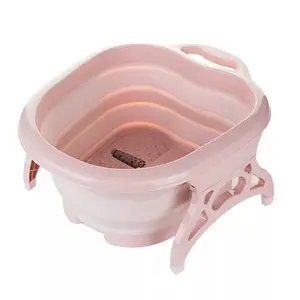 2022 foldable non-slip foot bath tub massage tub plastic convenient Shrink Portable Plastic hand wash basin