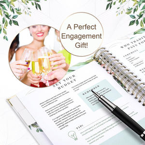 Agenda de Boda Personalizada con Tapa Dura de Papel Dorado Ecológico, Formato A5, Espiral, con Impresión Personalizada - Product Image 5
