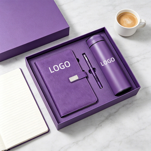 Custom Top Selling Trendy Superior Quality Glossy Leather <strong>Notebook</strong> Gift <strong>Set</strong> With Pen and Thermal Cup for Business Gatherings - Product Image 1