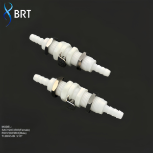 Raccord <span class=keywords><strong>de</strong></span> tuyauterie en plastique BRT 1/8 1/4 mâle/femelle, connecteur rapide en ligne à montage sur panneau, coupleur <span class=keywords><strong>de</strong></span> tube, connecteur <span class=keywords><strong>de</strong></span> tuyau <span class=keywords><strong>liquide</strong></span> - Product Image 2