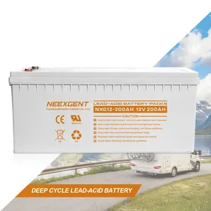 Baterai Gel folklift listrik 200ah 12v baterai asam timbal paket baterai surya siklus dalam untuk penyimpanan tenaga surya