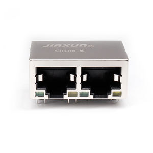 HR911205C Base-T Dual Port Vergoldetes Ethernet RJ45 Geschirmte magnetische Ringkern spule ISO9001-zertifizierter Cat6-Anschluss - Product Image 1