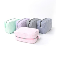 Sac de maquillage personnalisé avec logo, écologique, en polyester recyclé, organisateur de cosmétiques durable, vente en gros directe d'usine, OEM