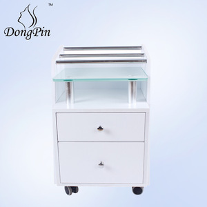 Dongpin Beauty Panel <b>Trolley</b> 40x41x63 Cm Tempered Glass Mobile Storage Cabinet With Casters Salon <b>Tool</b> Cart - Product Image 4