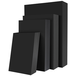 Scatola in Cartone <span class=keywords><strong>Nero</strong></span> Personalizzata 300g 350g Spessa per Fogli <span class=keywords><strong>A4</strong></span> A3 Stampa Fronte-Retro Imballaggio Economico in Cartoncino <span class=keywords><strong>Nero</strong></span> - Product Image 4
