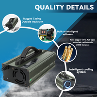 Chargeur de mode de charge d'égalisation de vélo électrique portable C1200T boîtier en alliage durable certifié CE avec chargeur de ventilateur de refroidissement
