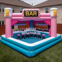 Bar de piscine gonflable pour adultes, pub gonflable, bar de piscine gonflable avec sièges pour fête