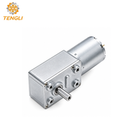 Moteur à engrenages à vis sans fin Tengli GM4632-370 DC avec arbre fileté M personnalisé 46x32mm, boîte de vitesses métallique 12V 24V pour appareil domotique