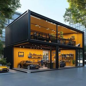 Redefiniendo los espacios de exhibición: Descubra nuestra galería de autos personalizable de 2 pisos en contenedor de acero con diseño moderno para uso en talleres y almacenes. - Product Image 1
