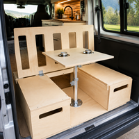 Maßgefertigtes Aluminium-Wohnmobilmöbel-Set mit Klappbett, Tisch und Stauraum für Platzsparende Camper-Van-Innenausstattung