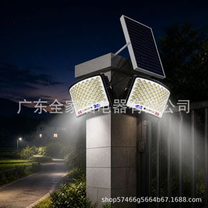 Lámpara Solar de Pared para Exteriores, 2 Cabezales LED, 12V, Panel de Polisilicio, Resistente al Agua, para Jardín y Patio - Product Image 2